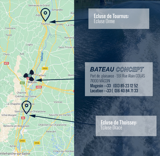 Bief de navigation - Location de Bateaux Mâcon